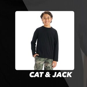 EUC Cat & Jack Black Long Sleeve Tee Shirt